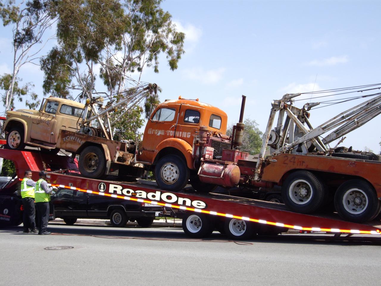Our old tow trucks.